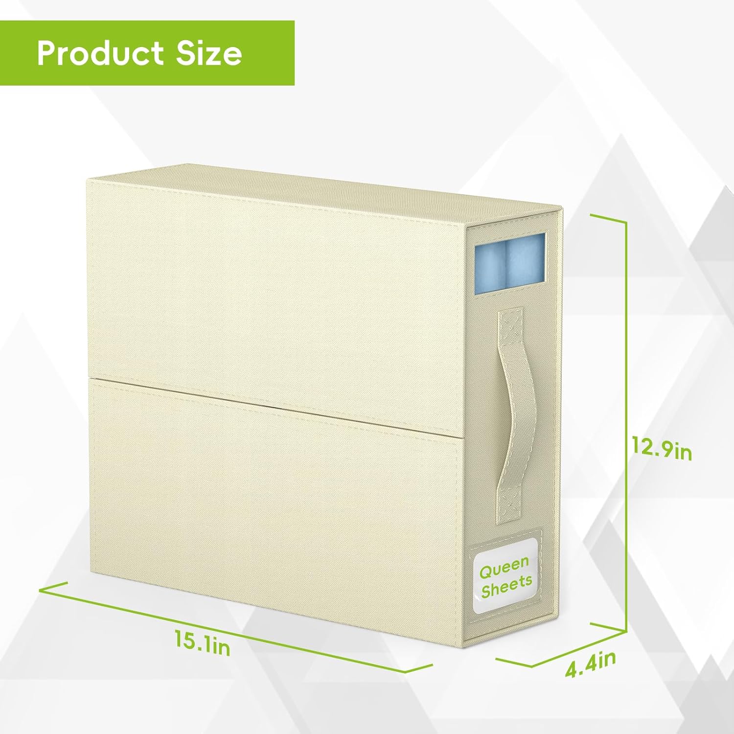 SheetCube – Juego de sábanas organizador de 4 unidades (tamaño Queen o King) con caja de almacenamiento plegable, organizador de ropa de cama para