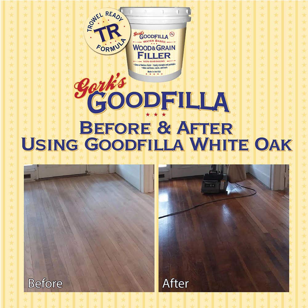 Goodfilla – Relleno de madera y grano a base de agua (listo para la llana)  Cerezaaliso  1 galón por Goodfilla  Reemplaza cada relleno y masilla