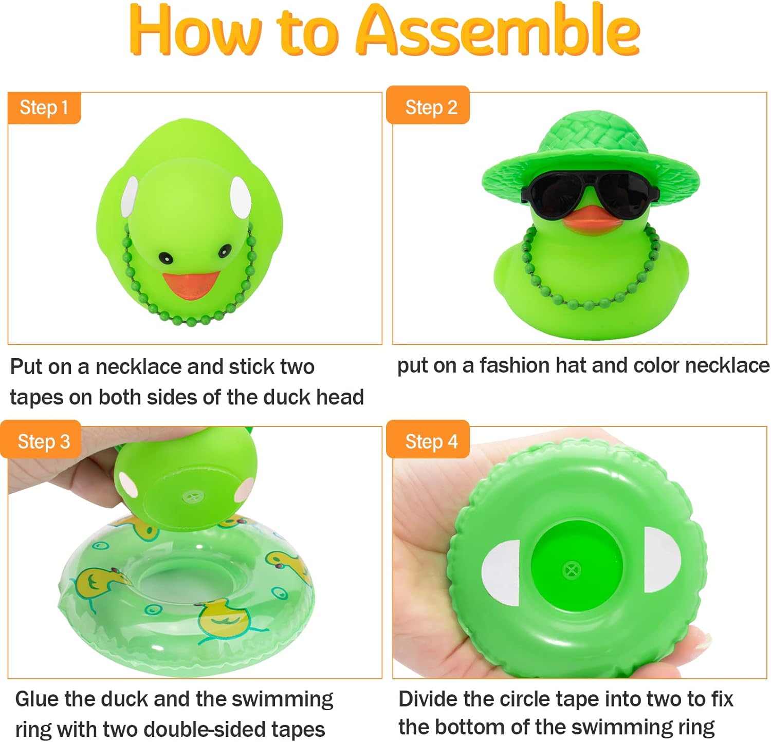 wonuu Decoración de coche de pato de goma, accesorios para automóvil, adorno para tablero de instrumentos con sombrero de vaquero, anillo de