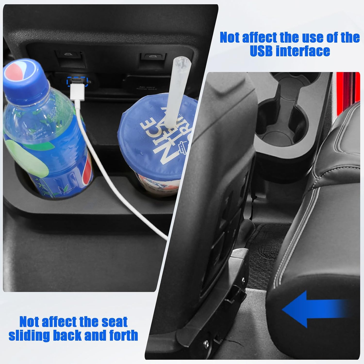 Soporte trasero extraíble de doble taza para Ford Bronco de 24 puertas, compatible con accesorios Bronco 2021 2022 2023 2024, soporte para bebidas