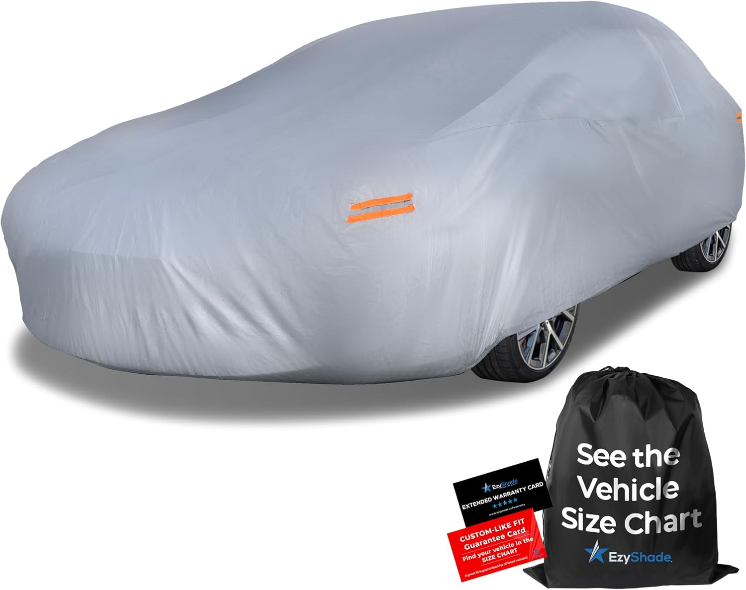 EzyShade Funda impermeable para automóvil deportivo de 10 capas. Consulta la tabla de tallas del vehículo para un ajuste preciso. Fundas completas