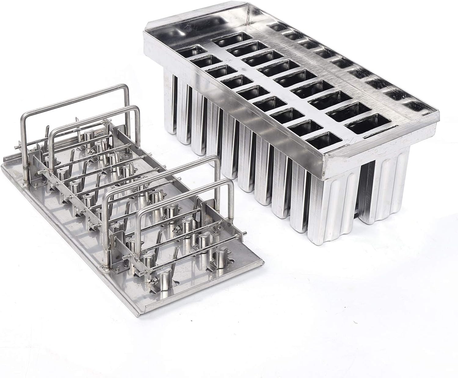 20 moldes para paletas de acero inoxidable, paquetes de moldes de acero inoxidable, moldes para paletas de helado, moldes para paletas de paletas de