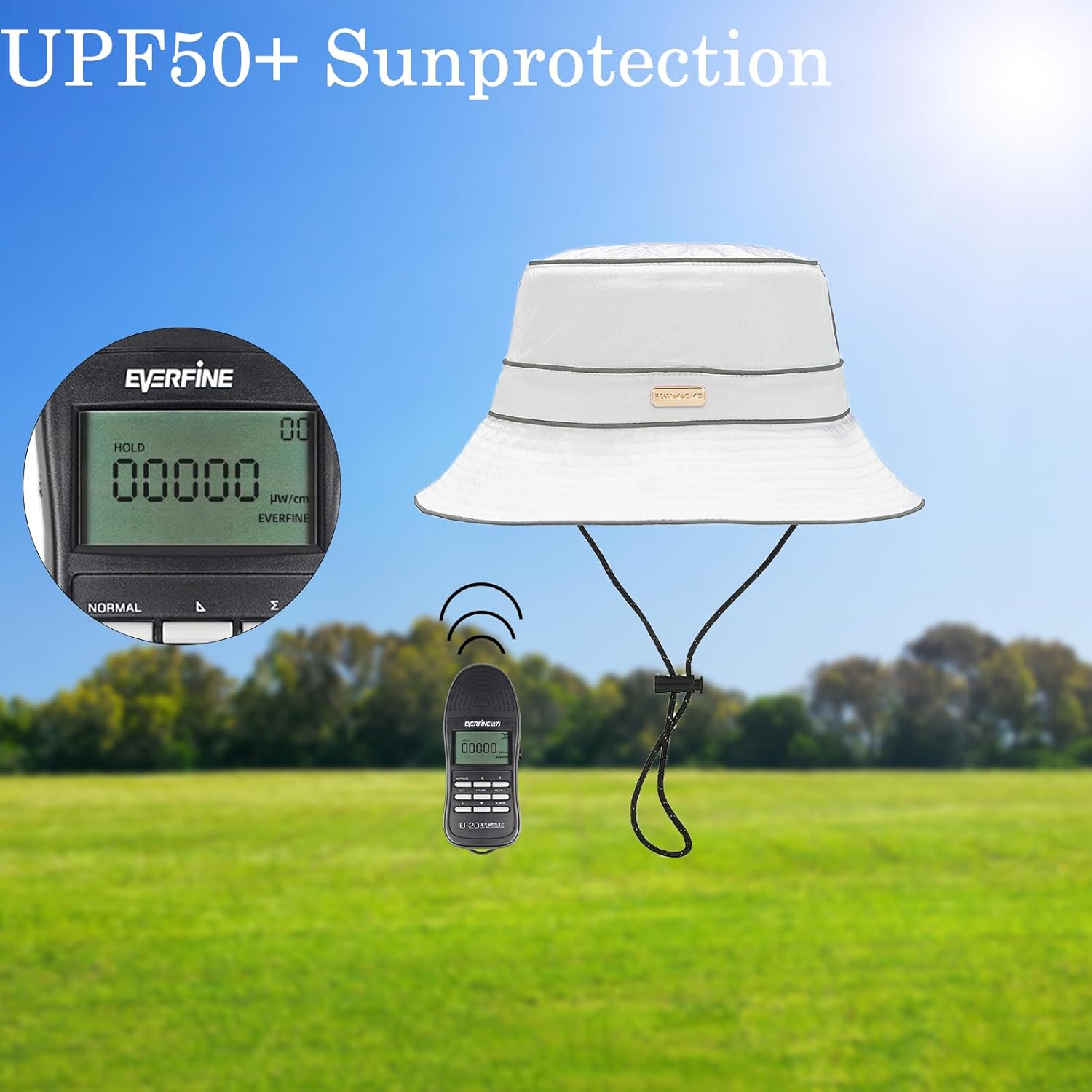 Sombrero de sol UPF50+ para hombres y mujeres, impermeable, plegable, resistente al viento, para pesca, senderismo, jardín, safari, playa