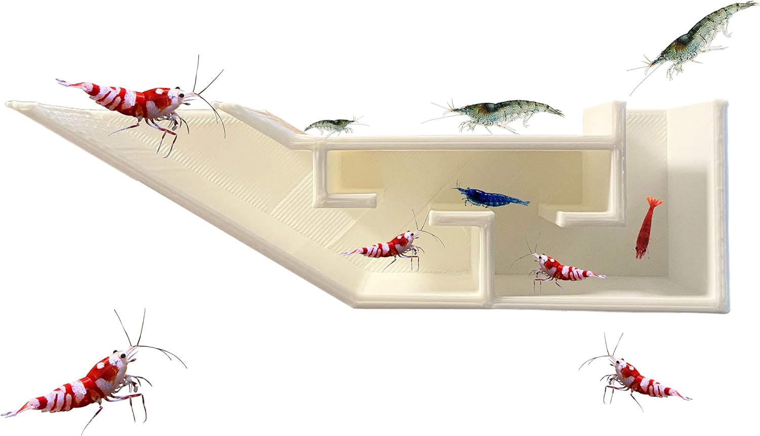3DAquaticSolutions Túnel de fiesta de camarones de acuario, incluye exquisita habitación VIP y dos entradas, cueva de túnel para camarones y peces