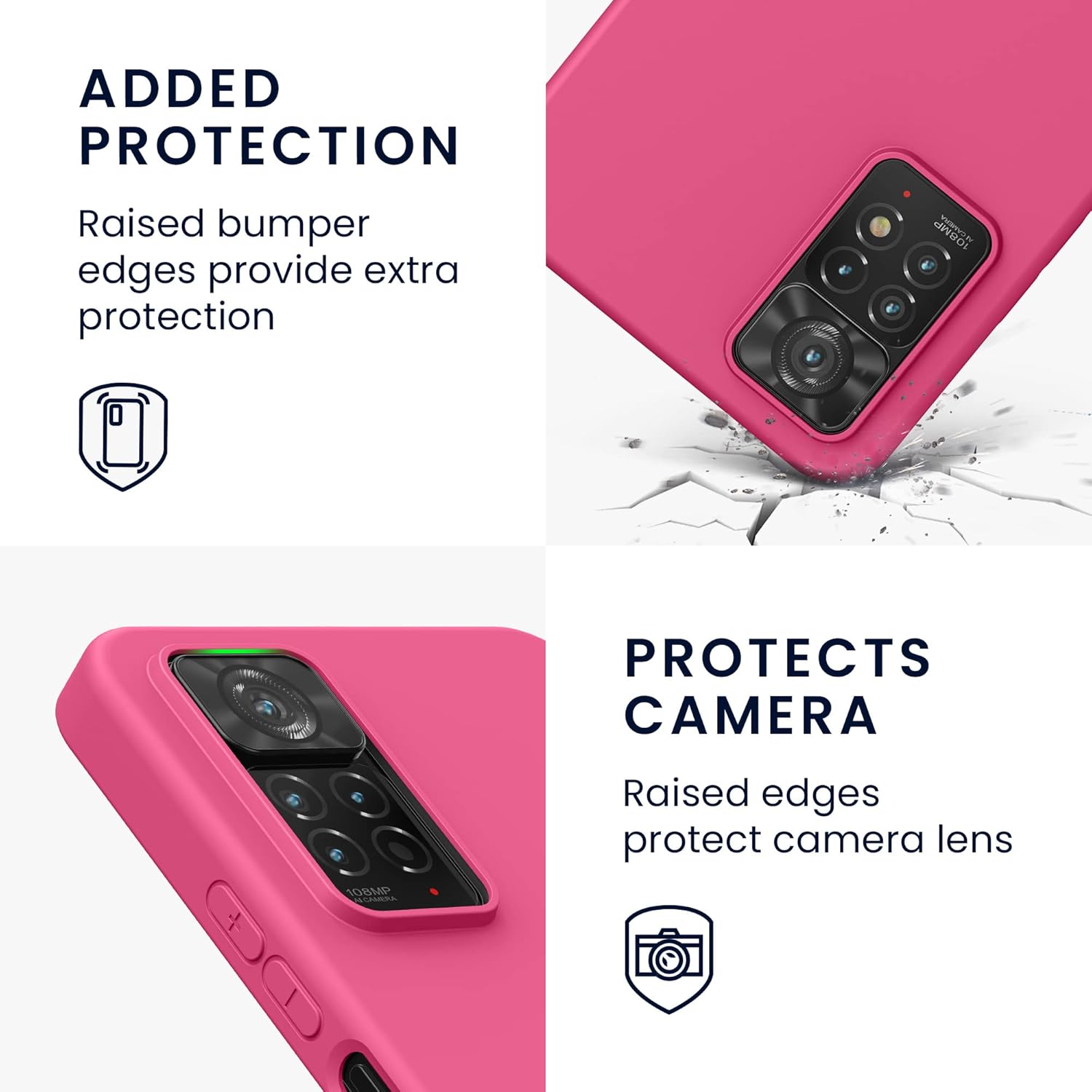kwmobile Funda compatible con Xiaomi Redmi Note 11 ProNote 11 Pro (5G)  Note 12 Pro (4G) – Funda protectora de silicona TPU suave y delgada – Rosa