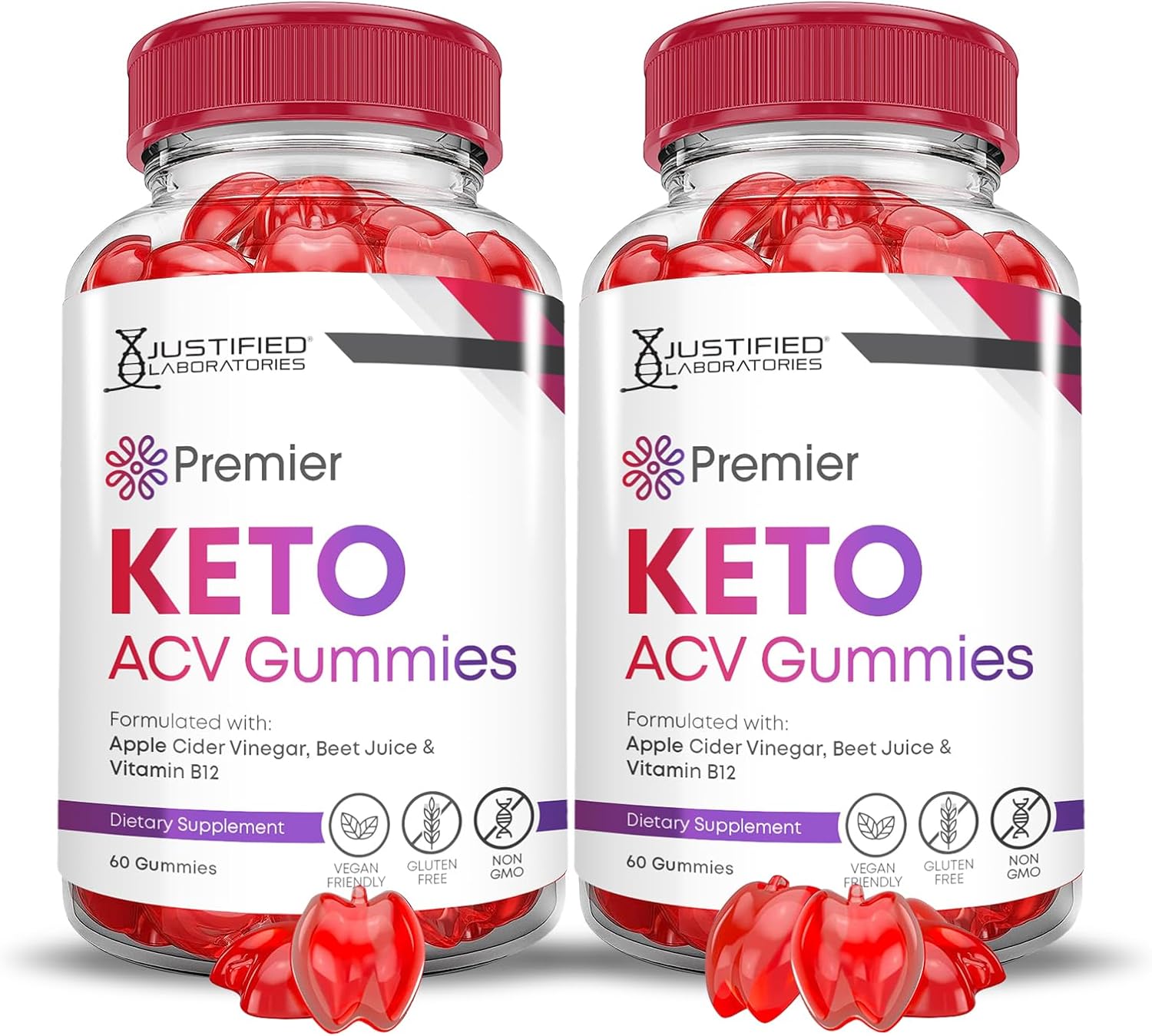 Paquete de 2 gomitas Premier Keto ACV Premier Keto Gummies Advanced 1000 mg de vinagre de sidra de manzana formulado con jugo de granada y remolacha