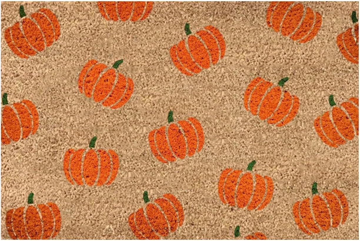Tapetes de 24 x 16 pulgadas de temporada de otoño para puerta delantera, otoño, temporada de Acción de Gracias, Halloween, exteriores, calabaza,