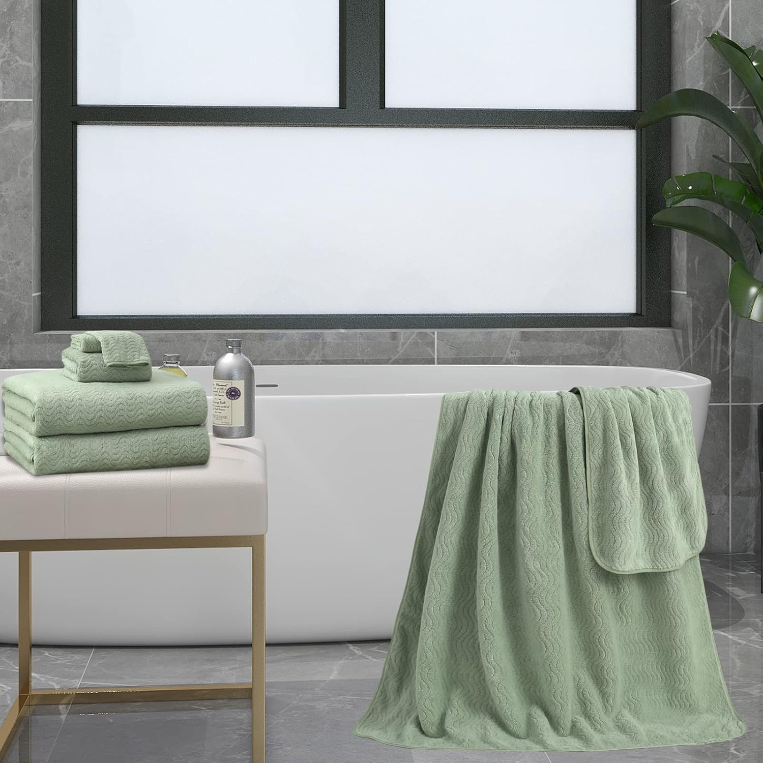 Juego de 2 toallas de mano de 15 x 31 pulgadas, toalla de secado de pelo de 300 GSM, juego de toallas de baño, toallas de hotel, ultra suaves, color