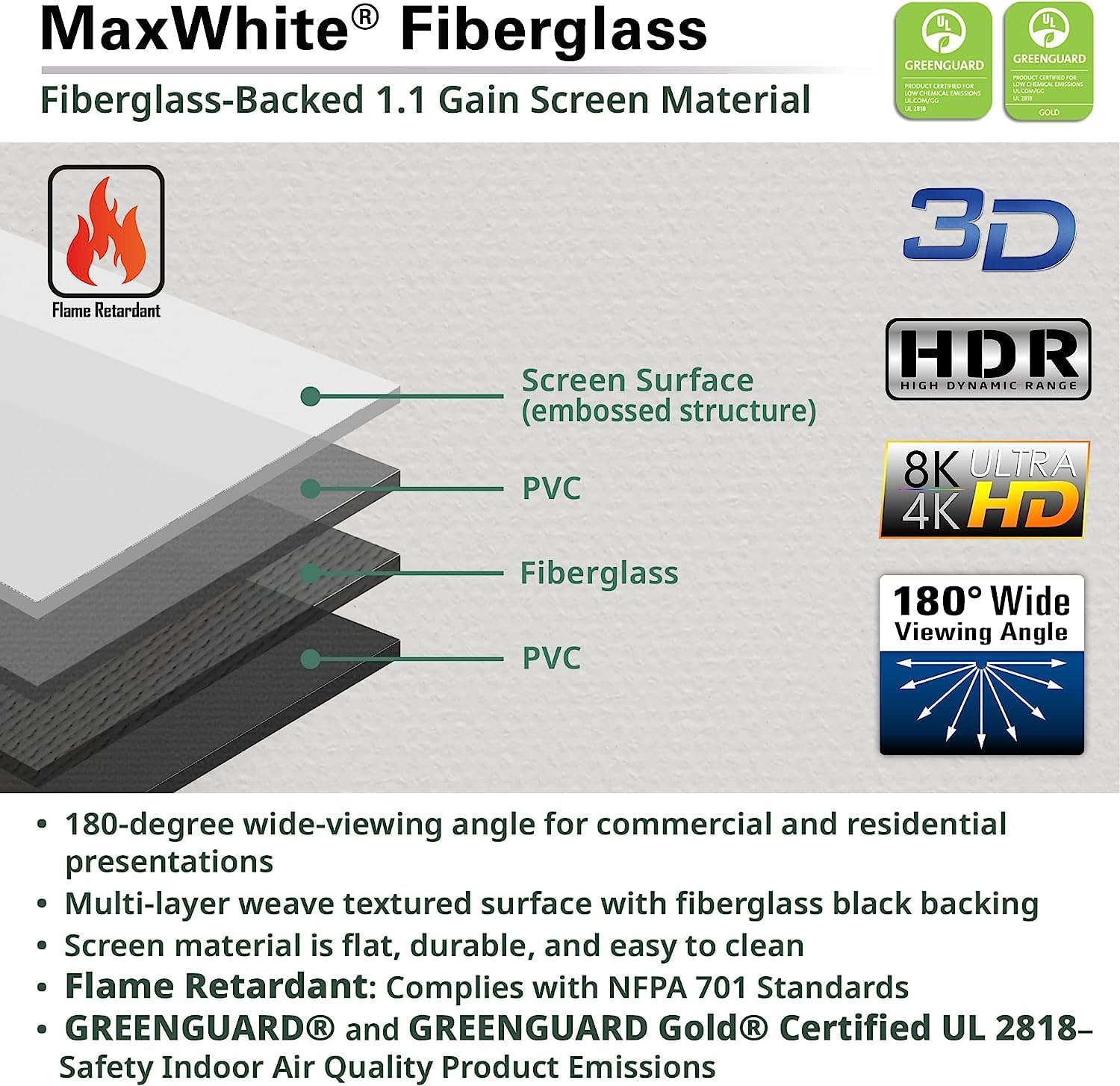 Elite Screens VMAX 3, 150 PULGADAS 169, Pantalla de proyector retráctil motorizada desplegable para juegos de película, entretenimiento VMAX150UWH3