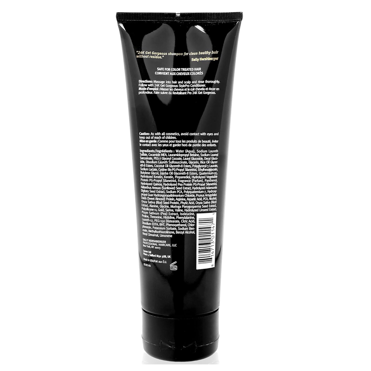 Sally Hershberger 24K Get Gorgeous Stylepro Champú, té negro y gris, 8.5 oz.