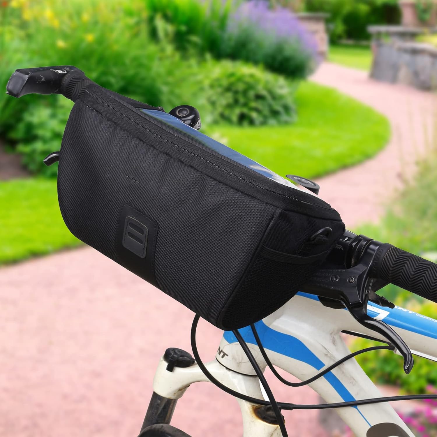 Bolsa de manillar de bicicleta, impermeable, multifuncional, para manubrio de bicicleta, funda para teléfono de bicicleta, bolsa de almacenamiento