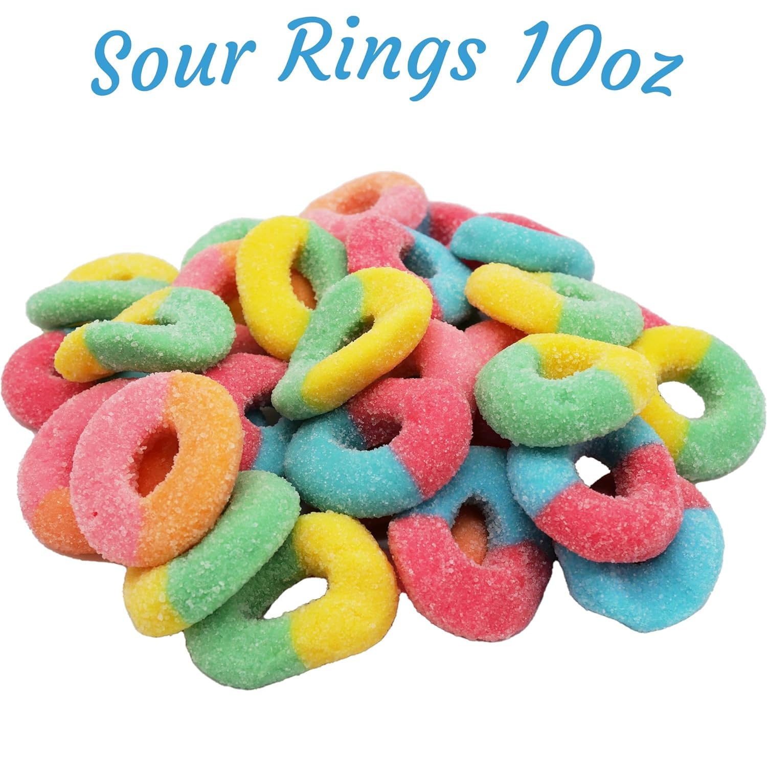 Gotta B Sweet Sour Rings – Bolsa resellable de 10 onzas – Caramelo gourmet de goma