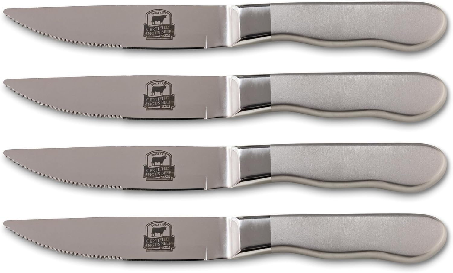 Juego de 4 cuchillos de carne de alta calidad, cuchillos dentados para los amantes de la carne, entusiastas de la carne de res y fanáticos de la