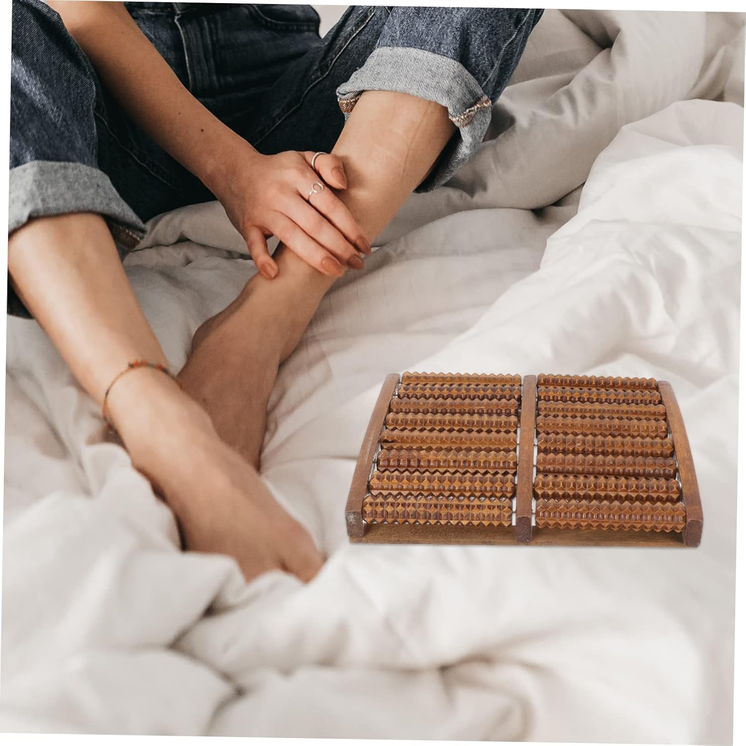 Rodillo de masaje de pies de madera – Máquina manual de masaje de pies – Diseño ergonómico – Especialización de rodillos de pies – Terapia de