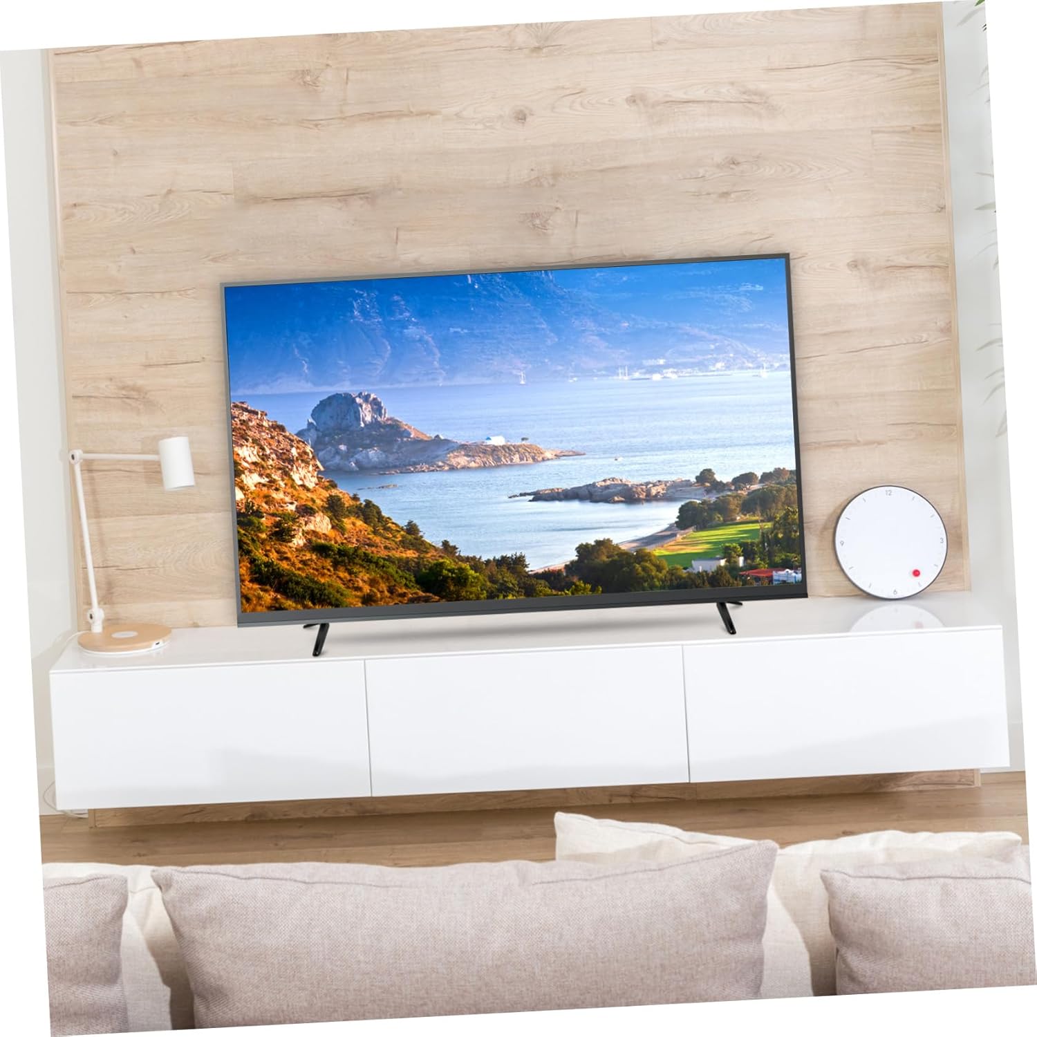 Veemoon Soporte de TV de plástico para TV, soporte para TV, soporte para TV, soporte de base de TV, soporte de soporte de escritorio para TV,
