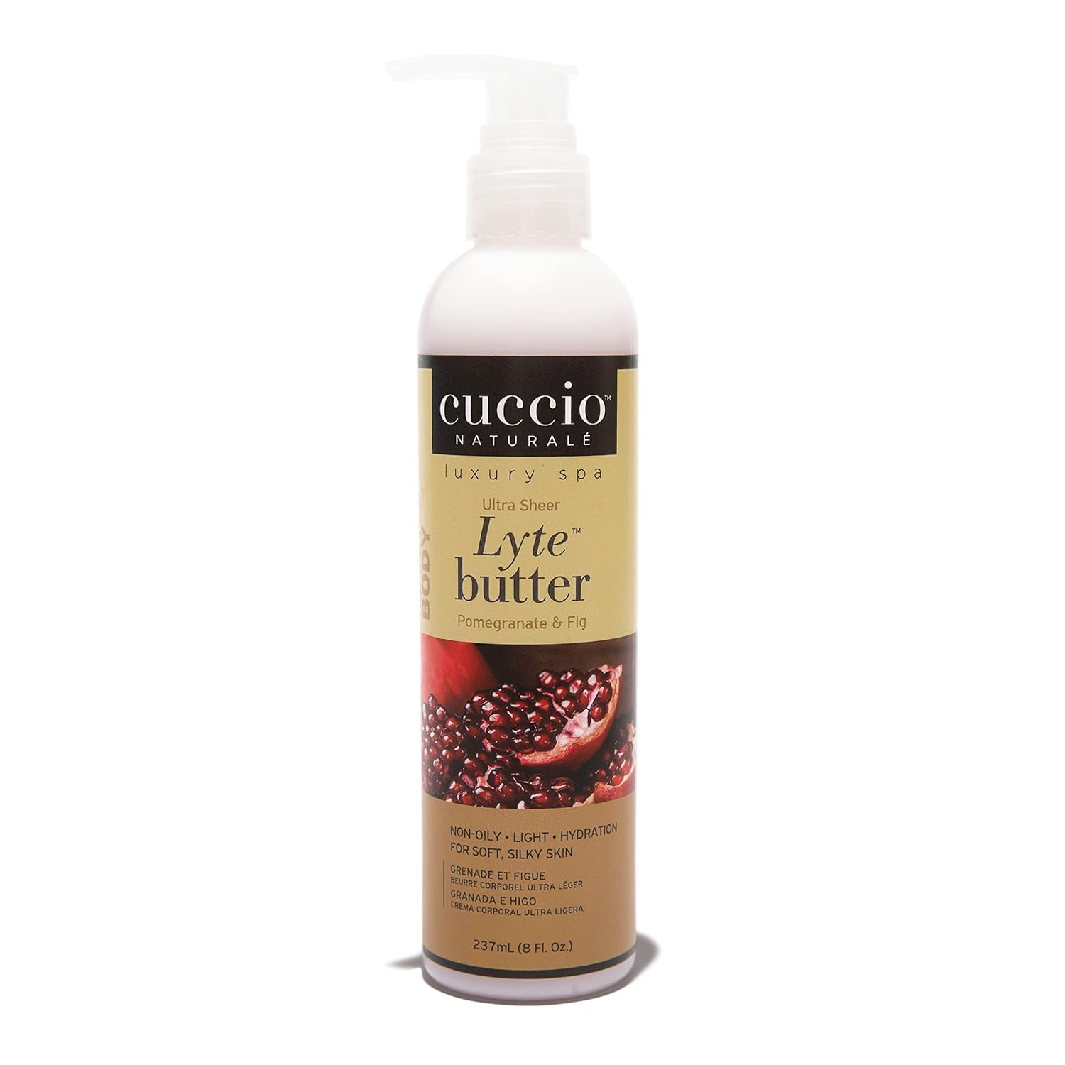 Cuccio Naturale Lyte – Mantequilla corporal ultra transparente, crema hidratante perfumada reponedora, hidratación profunda para reparar la piel