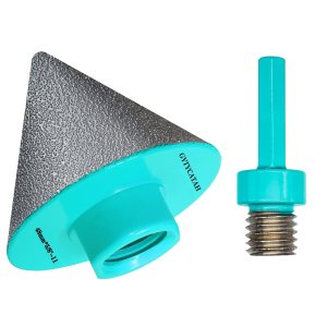 Brocas de biselado de diamante, brocas avellanadas de diamante de 1.81 pulgadas para agujeros existentes, ampliación y recorte de forma en azulejos, Brocas de biselado de diamante, brocas avellanadas de diamante de 1.81 pulgadas para agujeros existentes, ampliación y recorte de forma en azulejos,