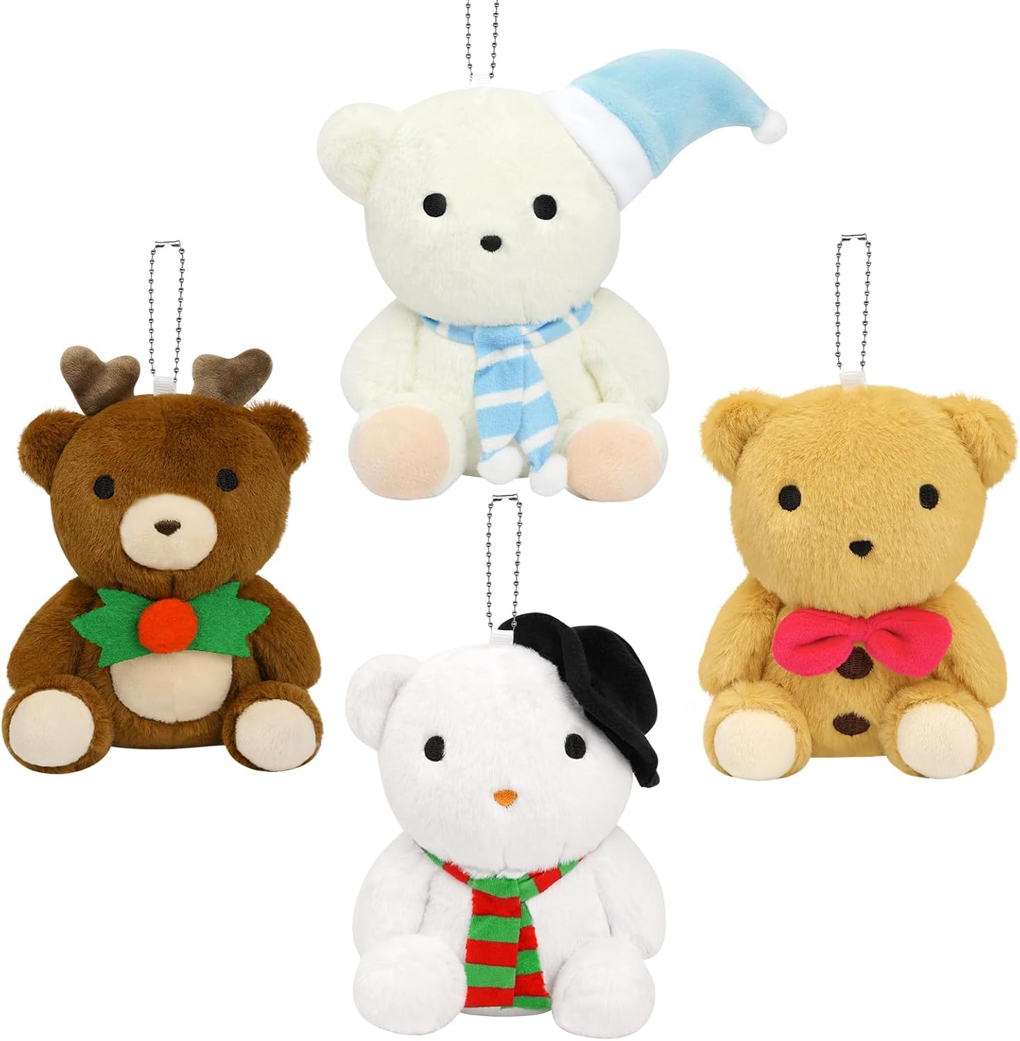 Peluche de Navidad lindo juguete de peluche de Navidad para niños y niñas, Negro –