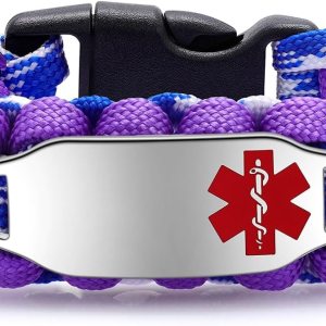 JF.JEWELRY Medical Alert Bracelet for Women  Stainless Steel Medical Emergency ID Bracelet  Paracord Braided Medical Alert Bracelet  Free Engraving JF.JEWELRY Medical Alert Bracelet for Women  Stainless Steel Medical Emergency ID Bracelet  Paracord Braided Medical Alert Bracelet  Free Engraving
