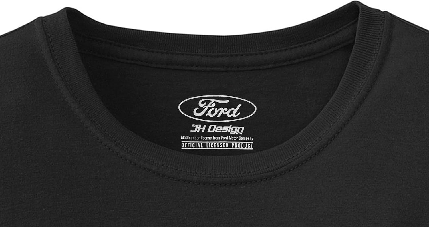 JH DESIGN GROUP Ford F150 – Camiseta de cuello redondo con logotipo desgastado para hombre