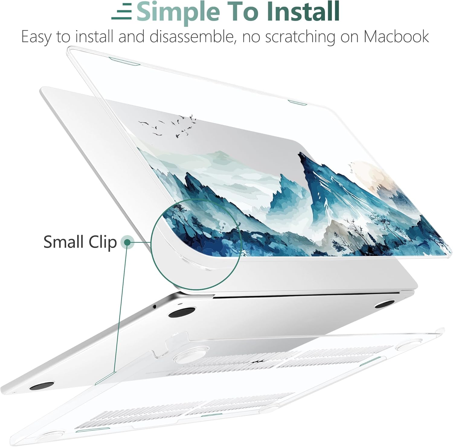 DONGKE Funda para MacBook Air M3 M2 de 15 pulgadas 2023 2024 A2941 A3114 con pantalla Retina y Touch ID, funda rígida de plástico y funda de teclado