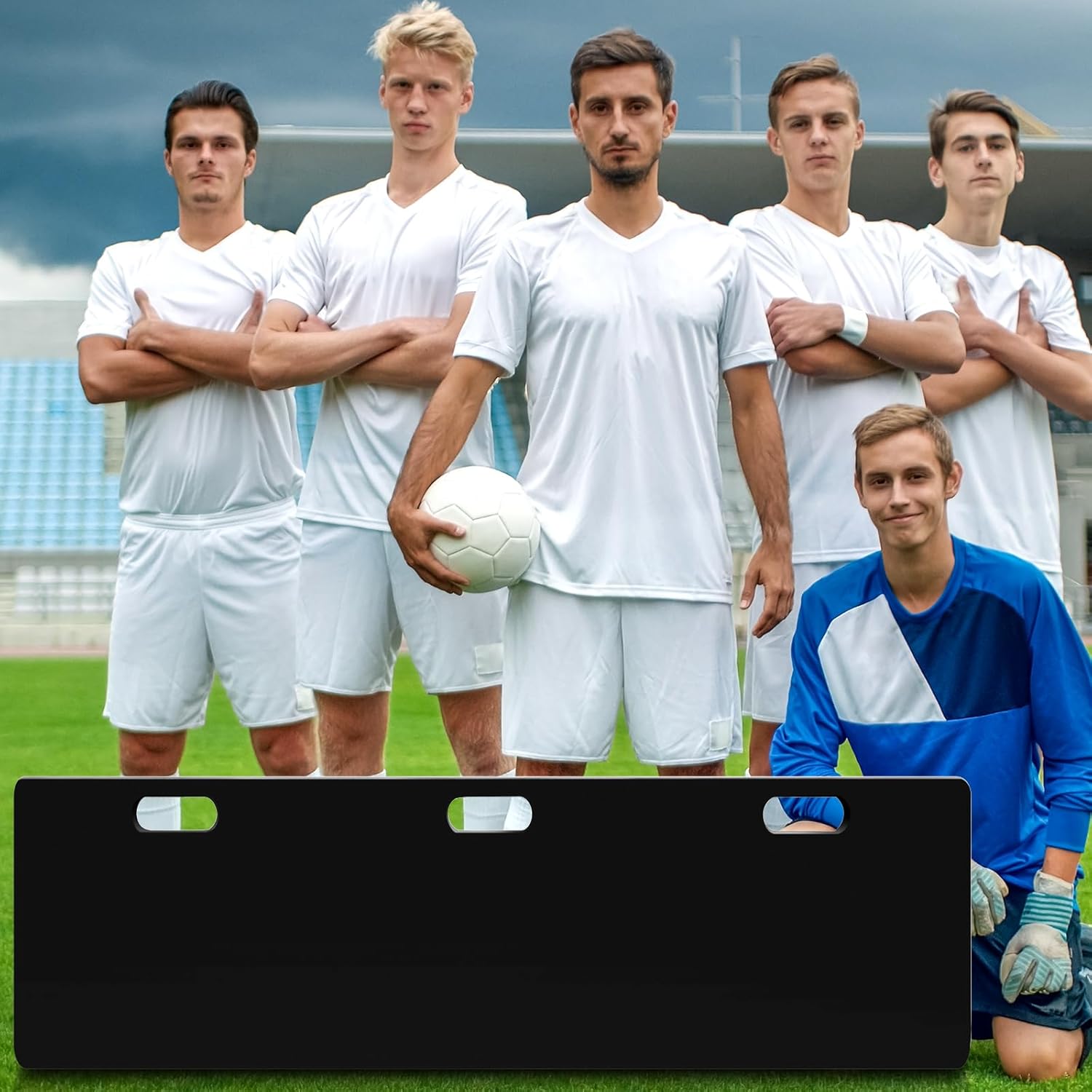 Deekin Rebotador de fútbol con 2 ángulos de 45 x 10 pulgadas, plegable, para entrenamiento de fútbol y práctica de tiro
