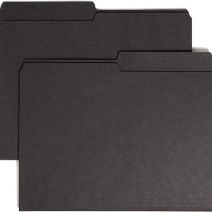 Smead Carpeta de archivos reversible, pestaña impresa de 12 corte, tamaño carta, negro, 100 por caja (10364) Smead Carpeta de archivos reversible, pestaña impresa de 12 corte, tamaño carta, negro, 100 por caja (10364)