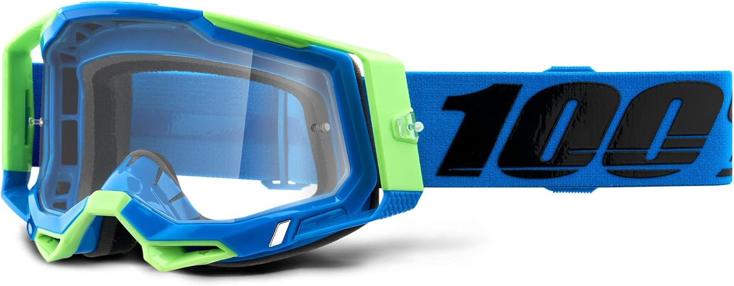 100% Racecraft 2 – Gafas protectoras para bicicleta de montaña y motocross, MX y MTB Racing (FREMONT, lente transparente)