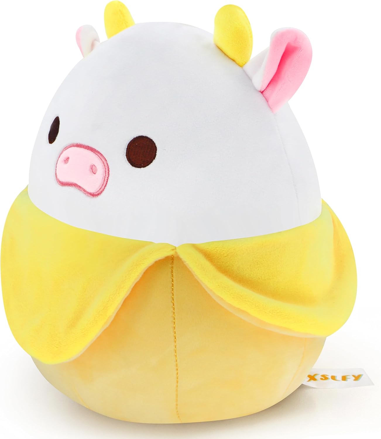 Juguete de peluche de vaca de plátano, peluche suave de vaca de plátano de 10.7 pulgadas, lindos animales de peluche de vaca de plátano, almohada