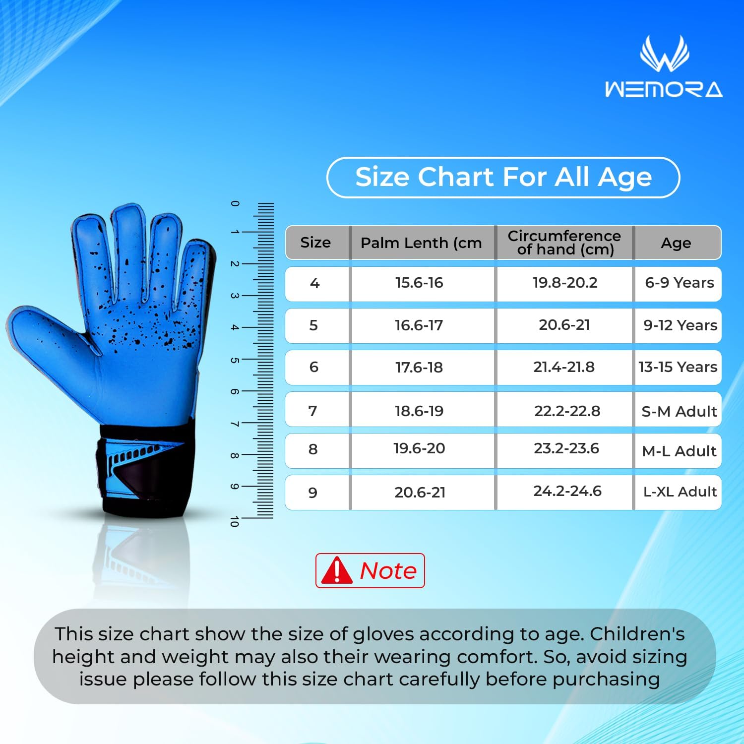 Guantes de portero de fútbol Fingersave para niños, jóvenes y adultos con palma de látex de 0.295 in, espinas flexibles para los dedos, guantes de