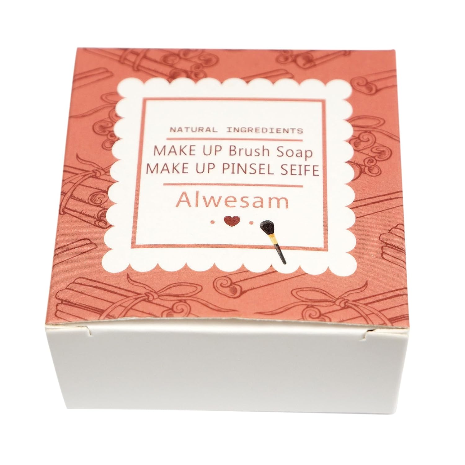 Cepillo de maquillaje esponja limpiador de jabón con alfombrilla de limpieza de silicona (pequeño, 2.12 oz)