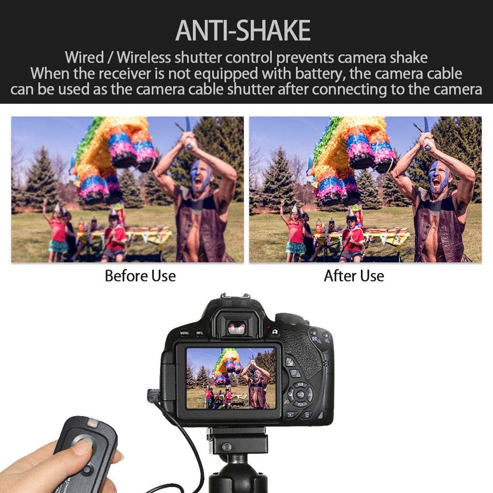Pixel RW-221 DC2 Temporizador inalámbrico con cable Intervalómetro de control remoto para Nikon DSLR Z7 Z7II Z6 Z6II Z5 D5600 D3300 D5000 D5100