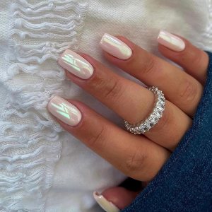 Uñas postizas SWEKKE cuadradas medianas con pegamento de uñas blancas brillantes con pegamento de uñas Aurora blanco brillante, uñas acrílicas, Uñas postizas SWEKKE cuadradas medianas con pegamento de uñas blancas brillantes con pegamento de uñas Aurora blanco brillante, uñas acrílicas,