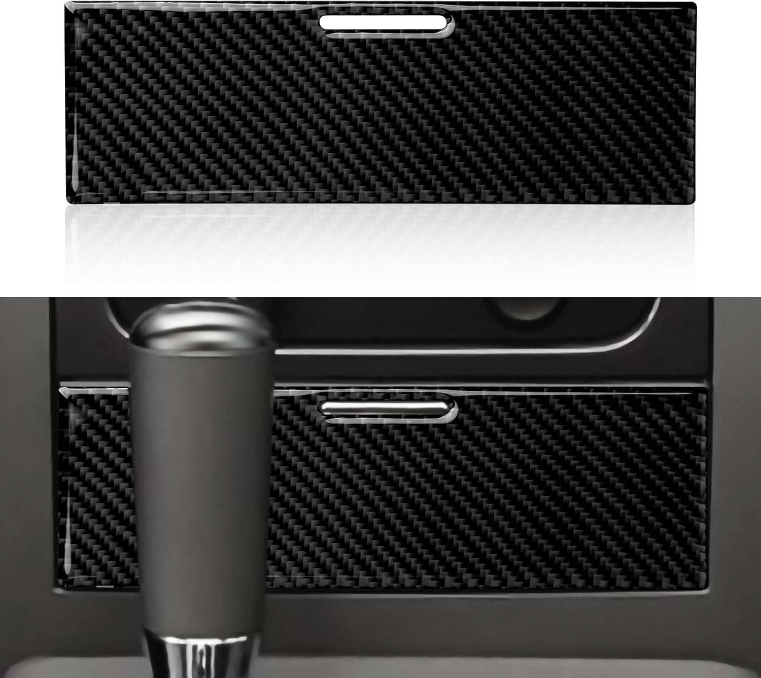 Caja de almacenamiento de automóvil, cubierta adhesiva de fibra de carbono, decoración para Ford F150 (2004-2008)  Lincoln Mark LT (2005-2008),