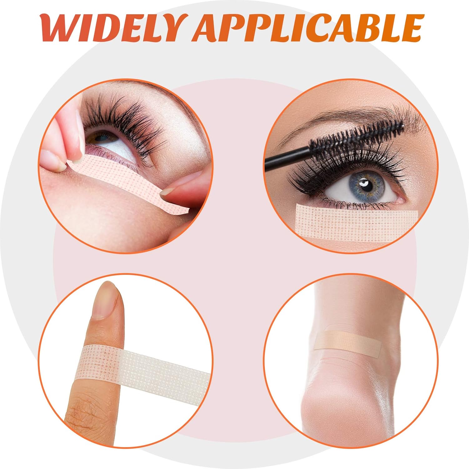 10 Rolls Eyelash Extension Tape Fabric Eyelash Tape Breathable Eyelash Grafting Tape False Eyelash Adhesive Non-woven Tape DIY Sticker for Eyelash