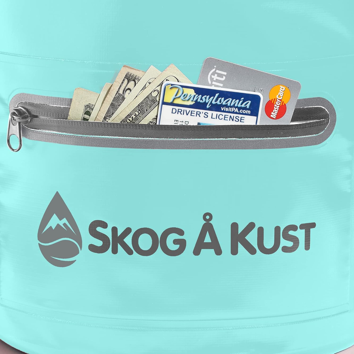 Skog Å Kust DrySåk – Bolsa seca impermeable con bolsillo exterior con cremallera, para kayak, rafting, navegar, natación, campamento, senderismo,