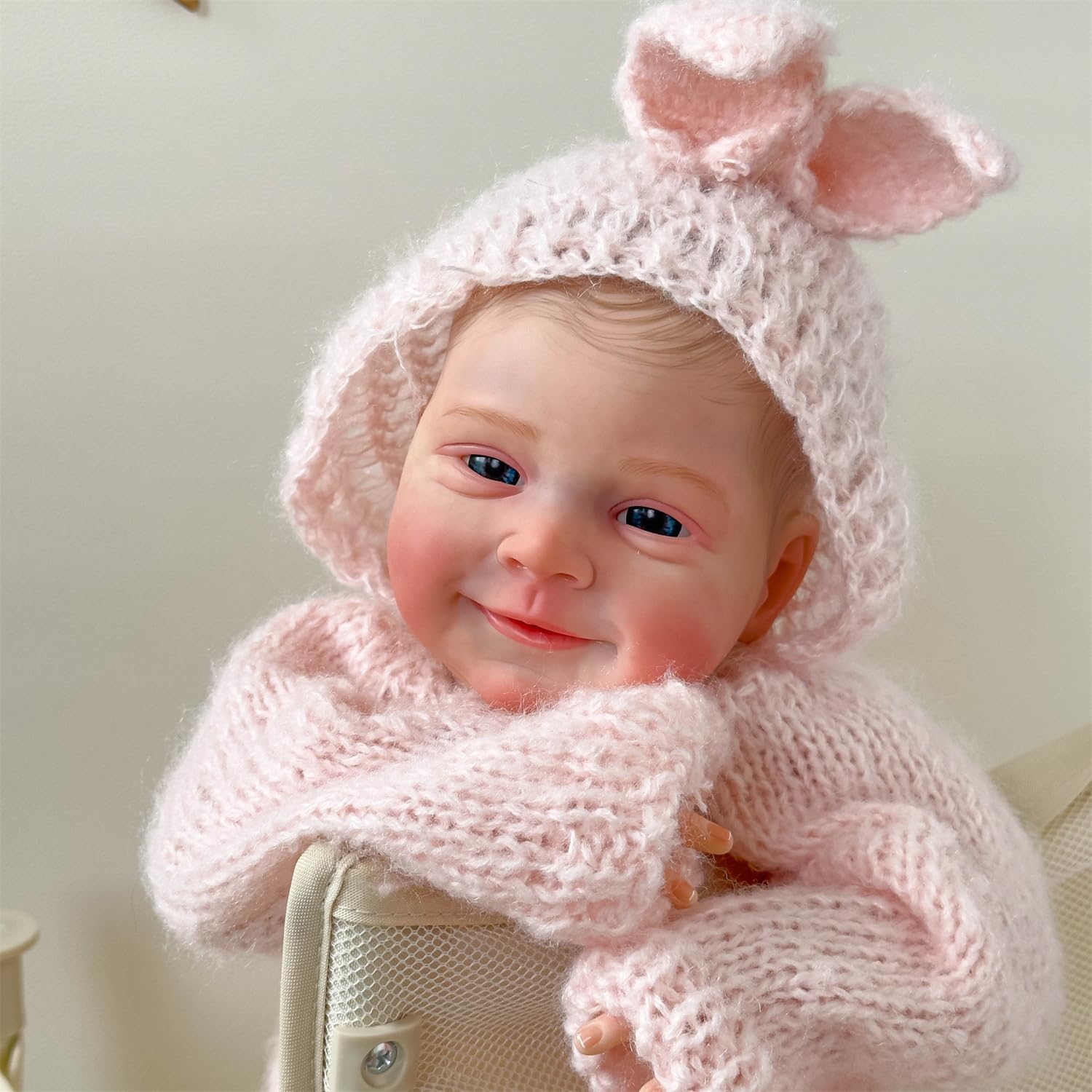 Anano Muñecas de bebé Reborn de 18 pulgadas, muñecas de bebé de la vida real que se ven reales de silicona bebé Reborn muñeca realista bebé niña