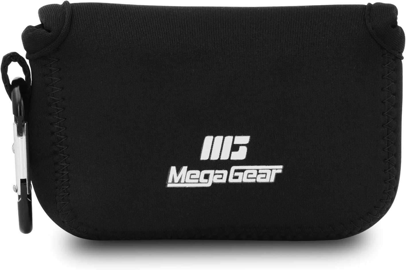 MegaGear Panasonic Lumix DC-ZS200, TZ200, Leica C-Lux – Funda de neopreno ultra ligera, con mosquetón, color negro
