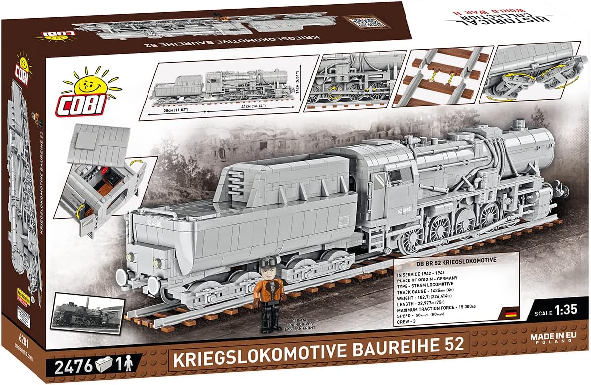 COBI Colección Histórica Kriegslokomotive Baureihe 52 Locomotora