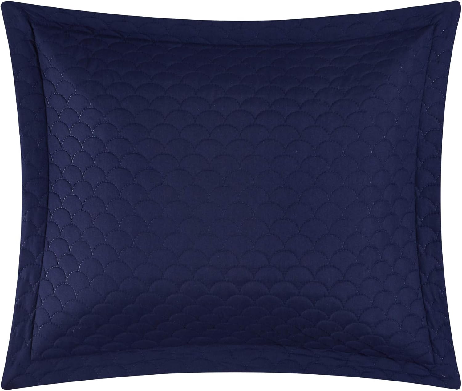Chic Home BCS18717-AN Hortense 8 Piece Comforter and Quilt Set Hotel Collection Design Fish Scale Pattern Bedding – Decorative Pillows Shams