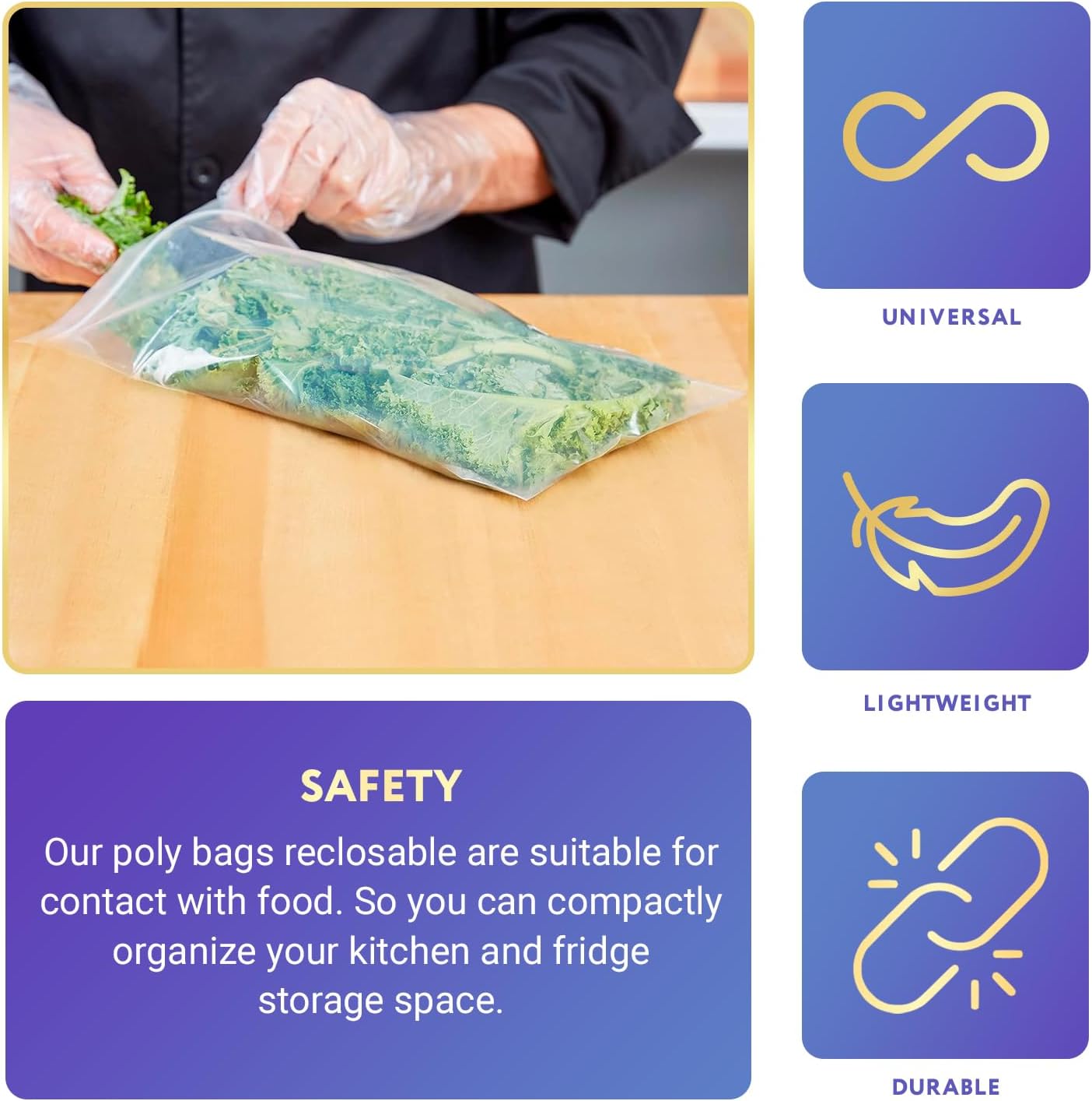 APQ – Bolsas de plástico para joyería para embalaje de 5 x 6 pulgadas, bolsas de plástico con cremallera para embalaje con sellado, paquete de 100
