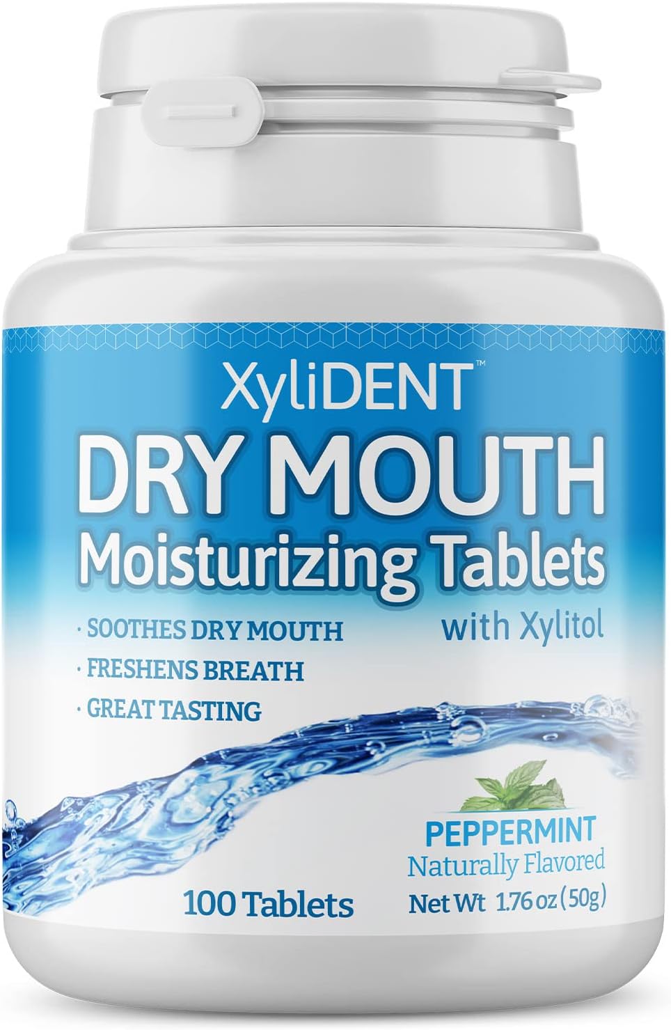 Nature’s Stance XyliDENT – Tabletas de xilitol para alivio de la boca seca, estimula la saliva, refresca el aliento, reduce la producción de ácido,