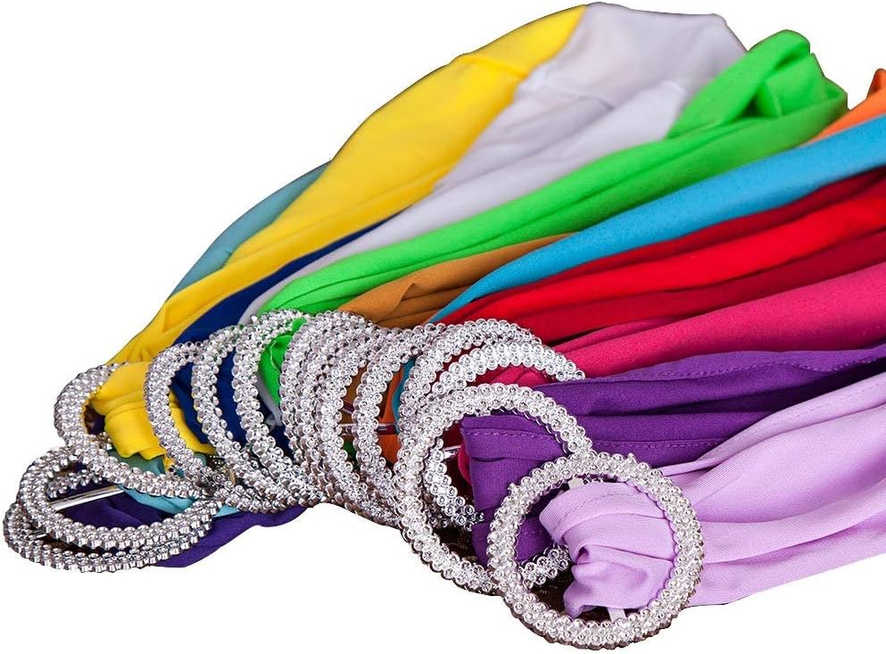 MDS – Paquete de 50 bandas de elastano para silla, bandas elásticas de alta calidad con hebilla deslizante, lazos elásticos para sillas para