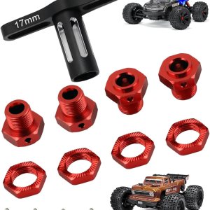 Tuercas de rueda de aluminio de 0.669 in, bujes hexagonales de rueda y llave de rueda para Arrma 110 Kraton 4X4 4S V2 BLX, Outcast 4X4 4S V2 BLX, Tuercas de rueda de aluminio de 0.669 in, bujes hexagonales de rueda y llave de rueda para Arrma 110 Kraton 4X4 4S V2 BLX, Outcast 4X4 4S V2 BLX,