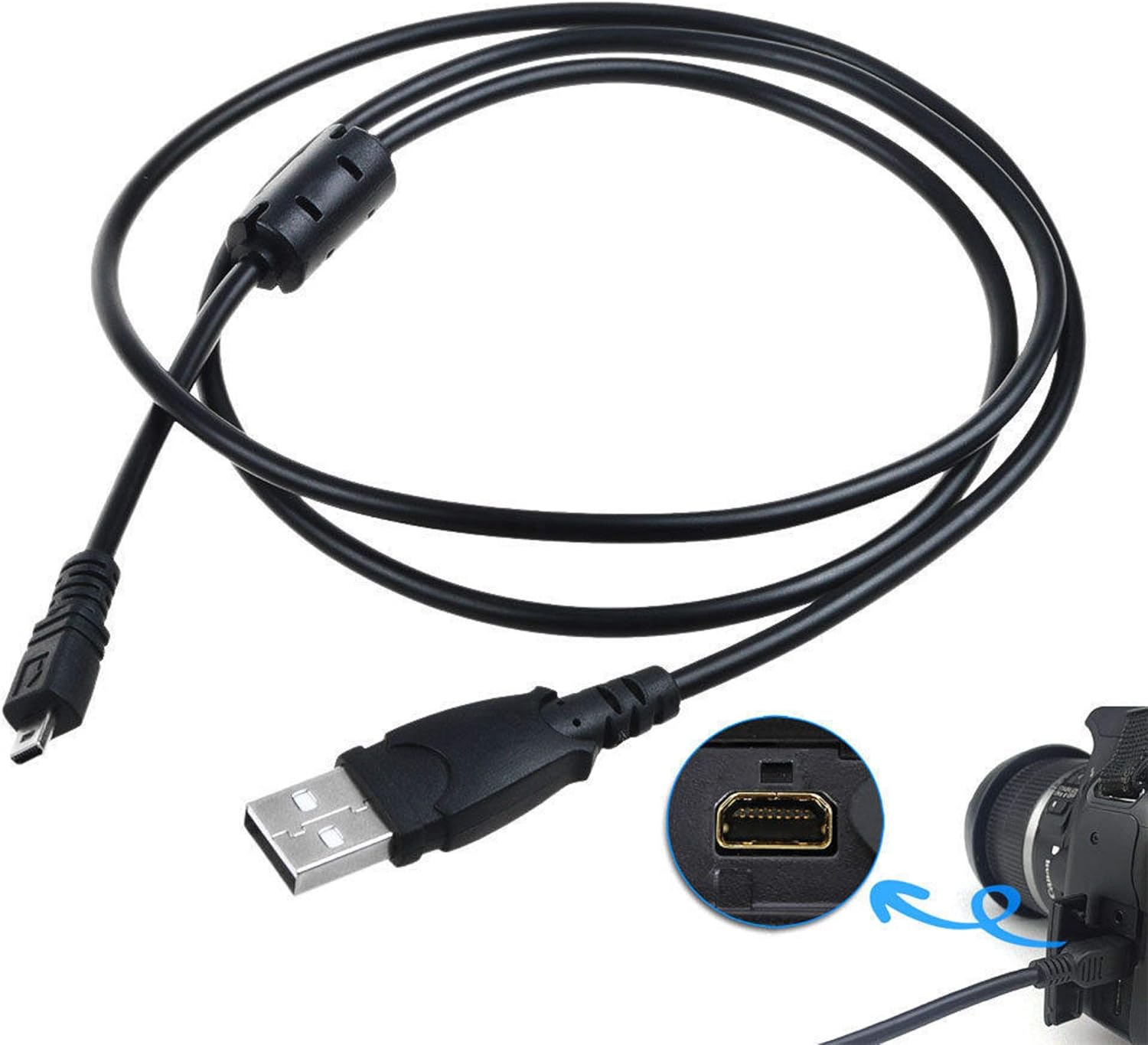 Cable de sincronización de datos USB de 3 pies para cámara FujiFilm Finepix S2550 HD S2000 HD AX305