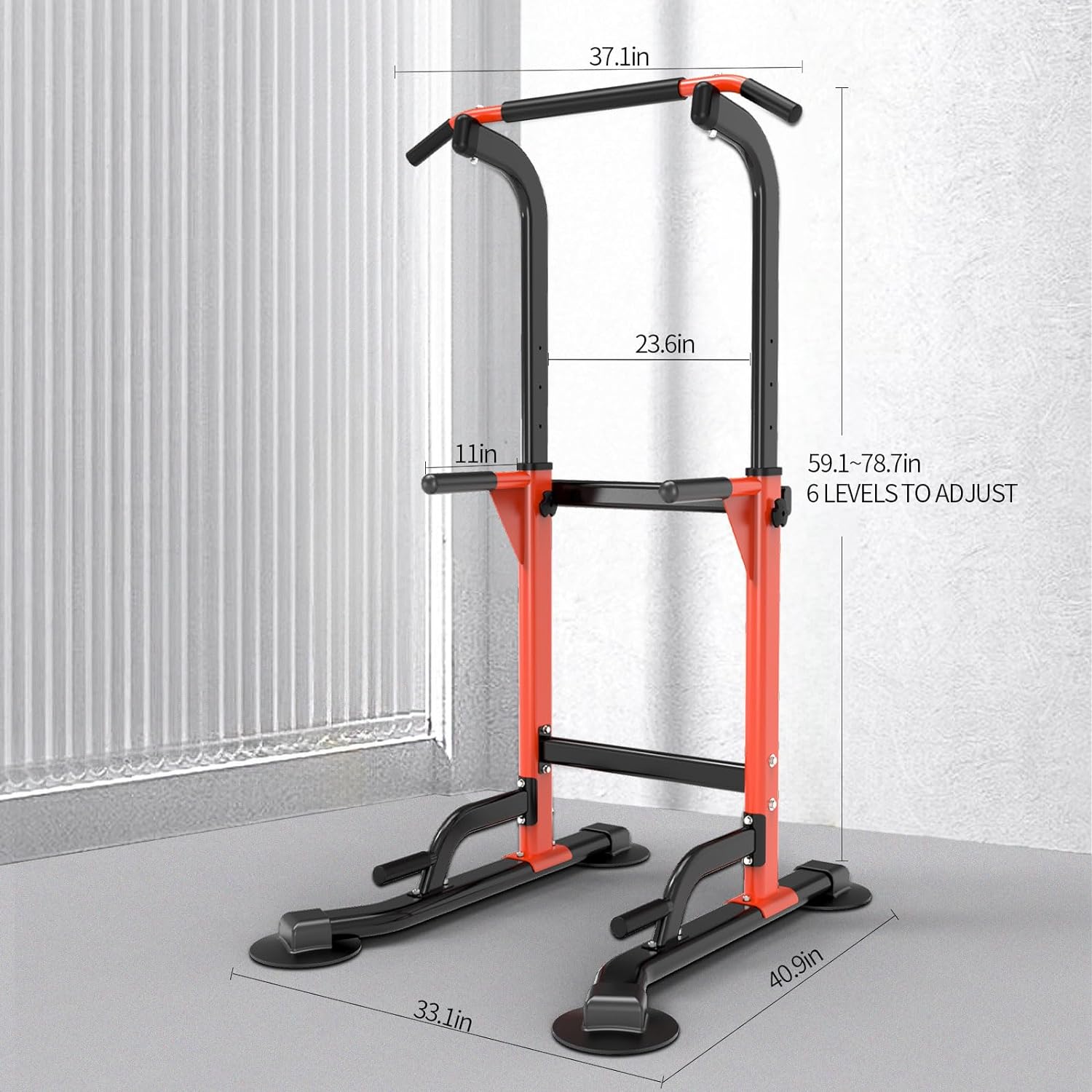 Z ZHICHI Estación de inmersión para gimnasio en casa, entrenamiento de fuerza, estación de entrenamiento de fitness, dominadas, flexiones y