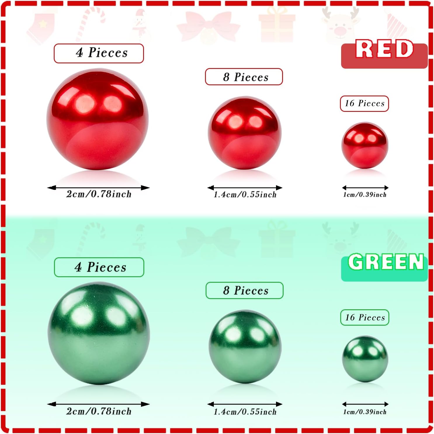 4114 piezas de perlas de relleno de jarrón de Navidad, cuentas de gel de agua transparente, jarrón de perlas de relleno de perlas flotantes para
