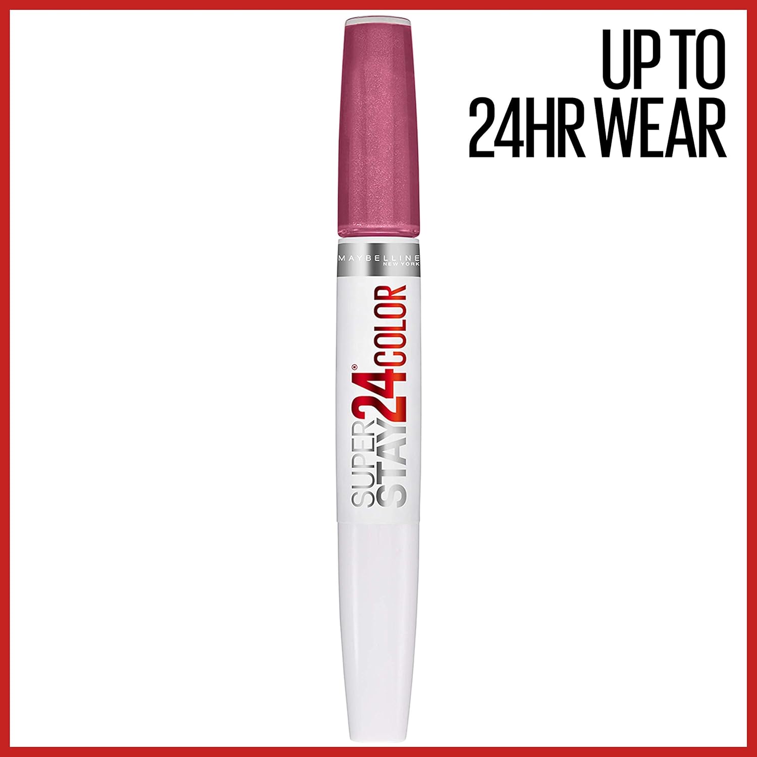 MAYBELLINE SuperStay 24 – Lápiz labial líquido de 2pasos, labial altamente pigmentado de larga duración con bálsamo hidratante, color rosa (Infinite