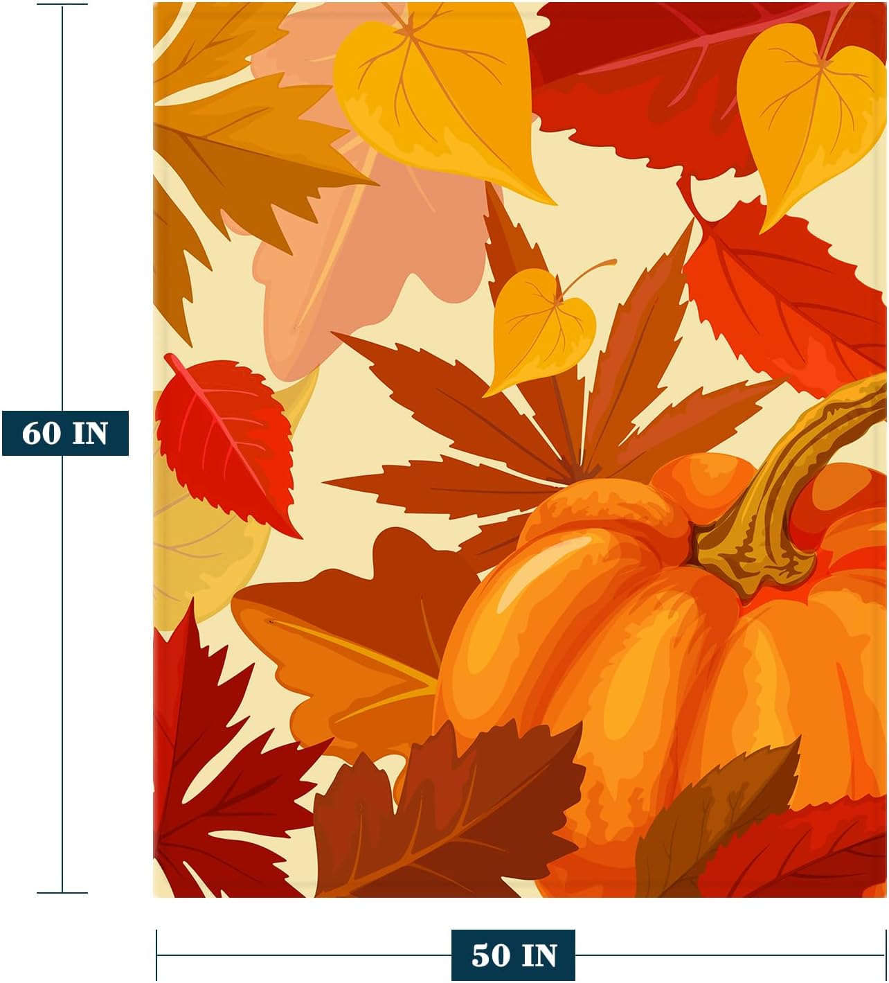 YeeJu Manta decorativa de otoño, color naranja, Acción de Gracias, cosecha de otoño, con estampado de calabazas lindas, para sofá, cama, sala de