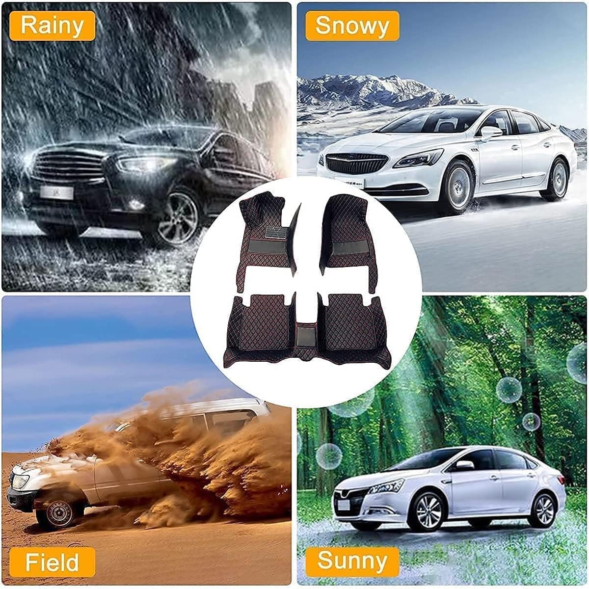 Yaruicar Alfombrillas personalizadas para 99.99% de los sedán, SUV, automóvil, deportivo, hombres y mujeres, protección completa, almohadillas de